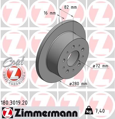 ZIMMERMANN Bremsscheibe (180.3019.20)