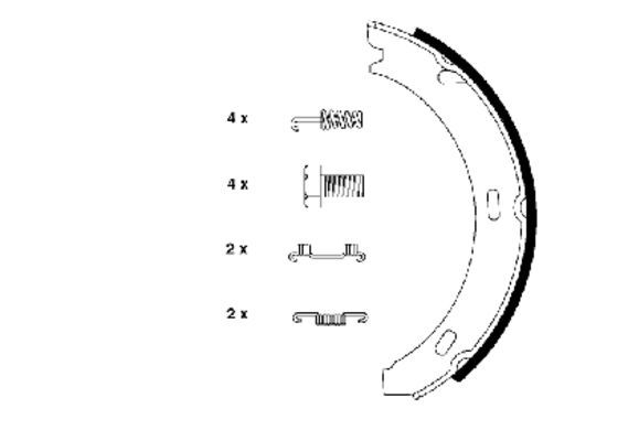 TEXTAR Bremsbackensatz, Feststellbremse (91032800)