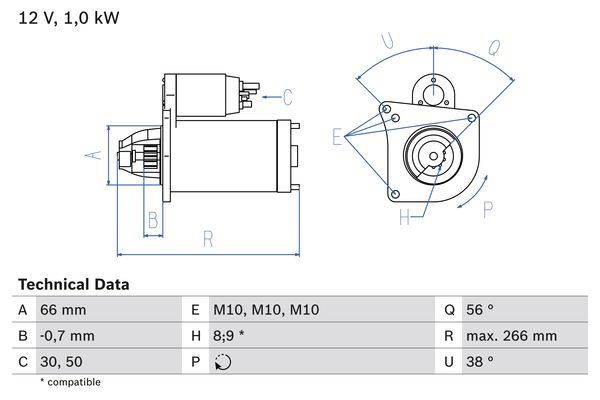 BOSCH Starter (0 986 022 830)