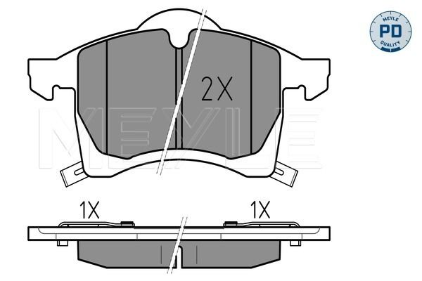 MEYLE Bremsbelagsatz, Scheibenbremse (025 230 5719/PD)