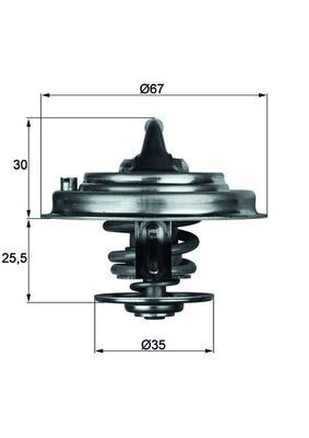 MAHLE Thermostat, Kühlmittel (TX 30 80D)