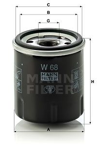 MANN-FILTER Ölfilter (W 68)