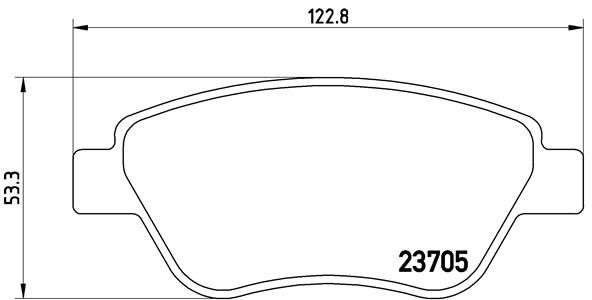 BREMBO Bremsbelagsatz, Scheibenbremse (P 23 099)