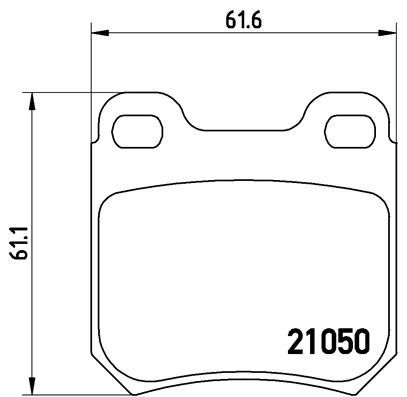 BREMBO Bremsbelagsatz, Scheibenbremse (P 59 014)