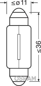 ams-OSRAM Glühlampe, Kennzeichenleuchte (6418-02B)