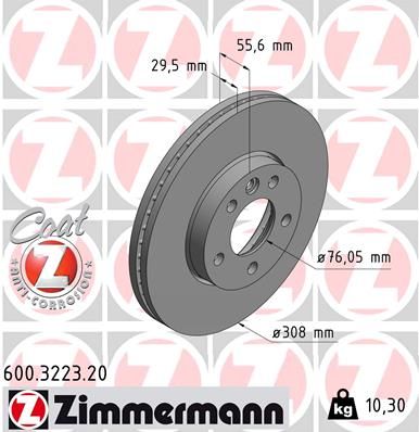 ZIMMERMANN Bremsscheibe (600.3223.20)