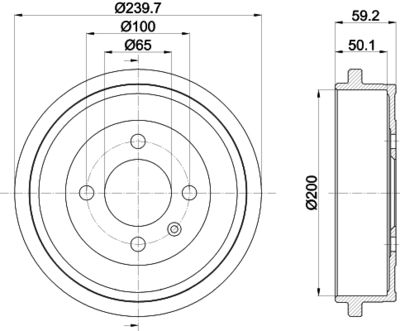 HELLA Bremstrommel (8DT 355 301-571) Thumbnail