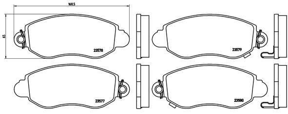 BREMBO Bremsbelagsatz, Scheibenbremse (P 24 052)