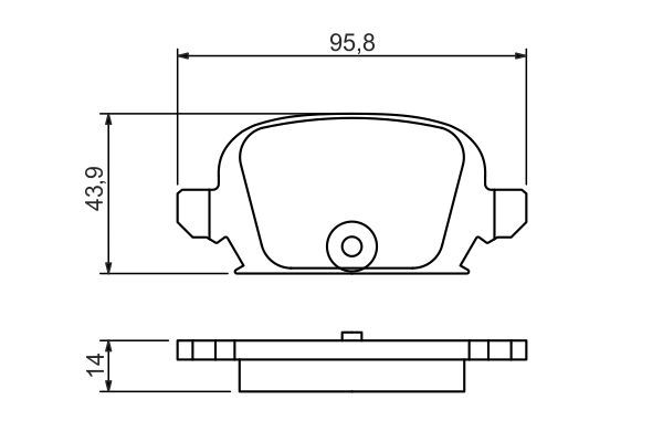 BOSCH Bremsbelagsatz, Scheibenbremse (0 986 494 340)