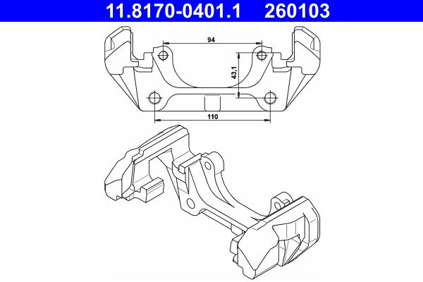 ATE Halter, Bremssattel (11.8170-0401.1)