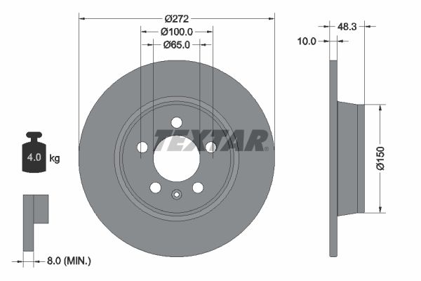 TEXTAR Bremsscheibe (92292003)