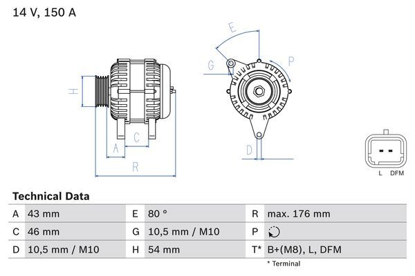 BOSCH Generator (0 986 047 360)