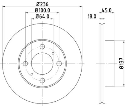 HELLA Bremsscheibe (8DD 355 105-771)