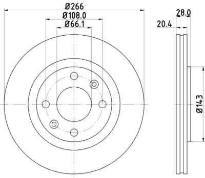 HELLA Bremsscheibe (8DD 355 102-051)