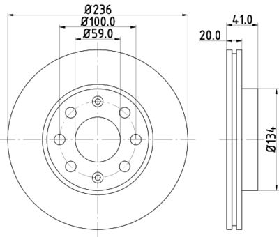 HELLA Bremsscheibe (8DD 355 111-341)