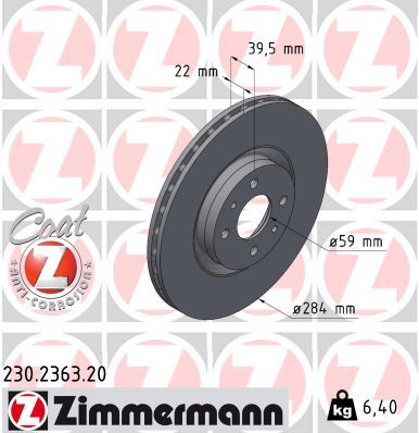 ZIMMERMANN Bremsscheibe (230.2363.20)