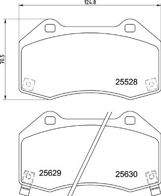 BREMBO Bremsbelagsatz, Scheibenbremse (P 59 094)