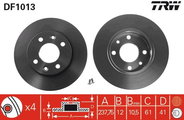 TRW Bremsscheibe (DF1013)