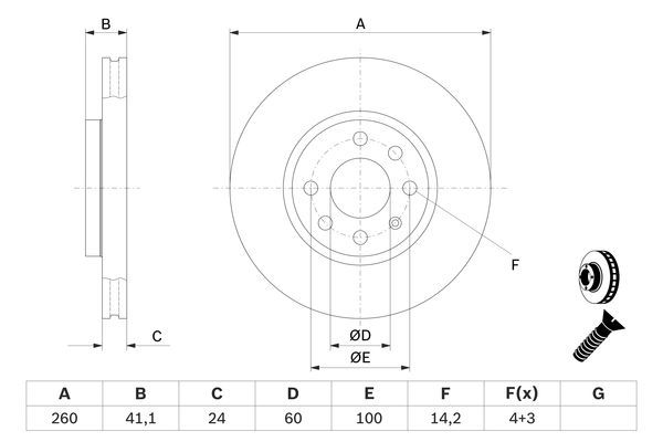 BOSCH Bremsscheibe (0 986 478 730)