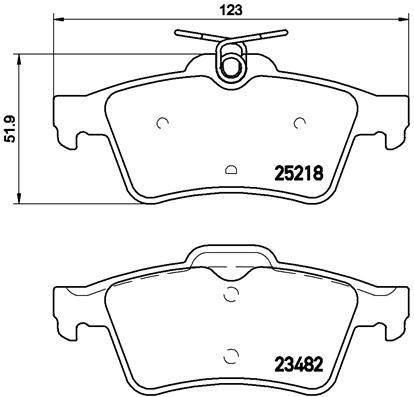 BREMBO Bremsbelagsatz, Scheibenbremse (P 61 110)