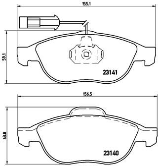 BREMBO Bremsbelagsatz, Scheibenbremse (P 23 075)