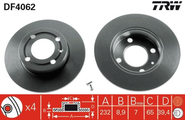 TRW Bremsscheibe (DF4062)