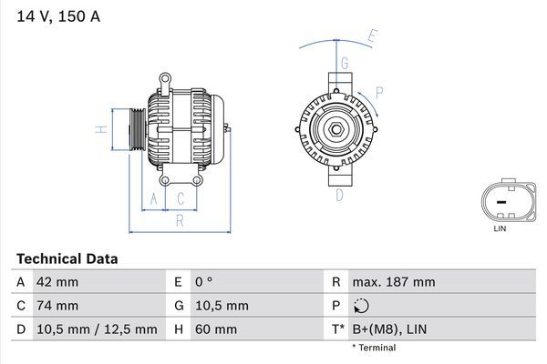 BOSCH Generator (0 986 082 330)