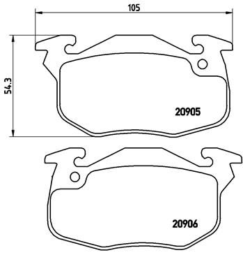 BREMBO Bremsbelagsatz, Scheibenbremse (P 61 097)