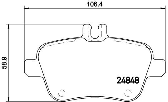 BREMBO Bremsbelagsatz, Scheibenbremse (P 50 091X)