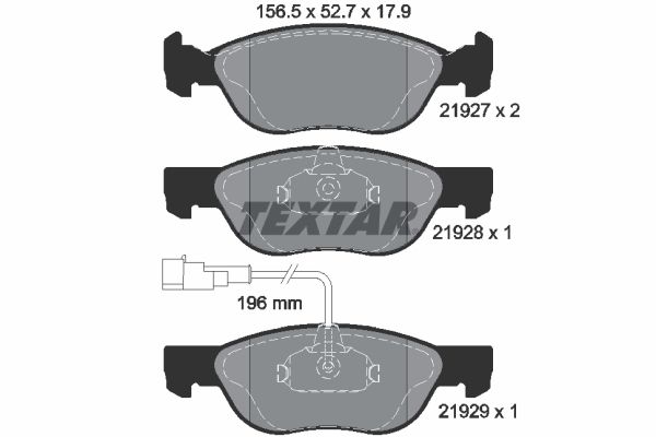 TEXTAR Bremsbelagsatz, Scheibenbremse (2192701)