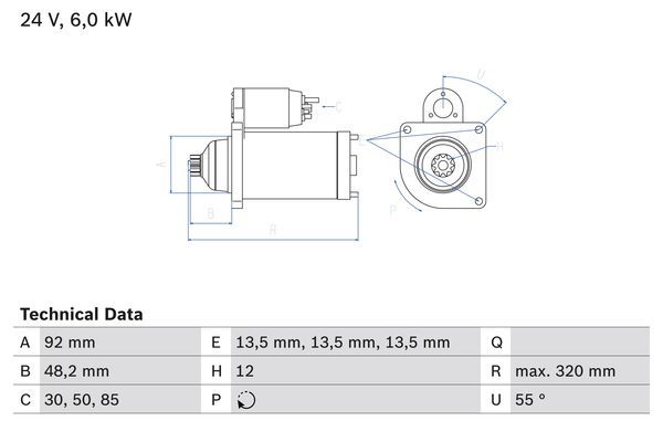 BOSCH Starter (0 986 025 900)