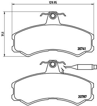 BREMBO Bremsbelagsatz, Scheibenbremse (P 23 022)