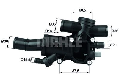 MAHLE Thermostat, Kühlmittel (TH 44 83)