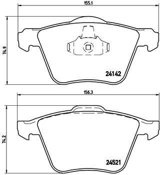 BREMBO Bremsbelagsatz, Scheibenbremse (P 24 077)