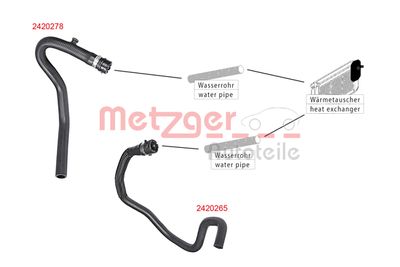 METZGER Schlauch, Wärmetauscher-Heizung (2420278)