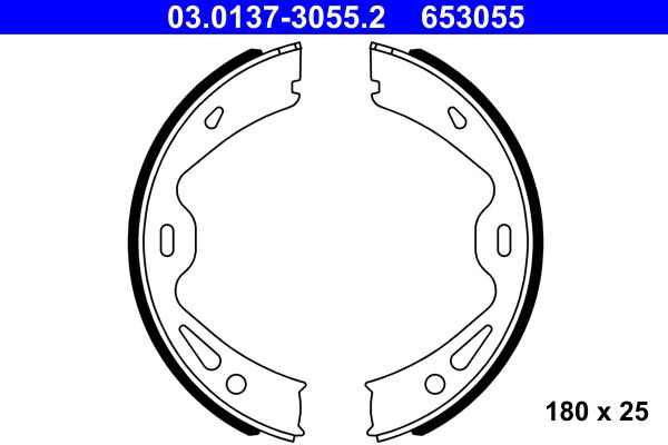 ATE Bremsbackensatz, Feststellbremse (03.0137-3055.2)