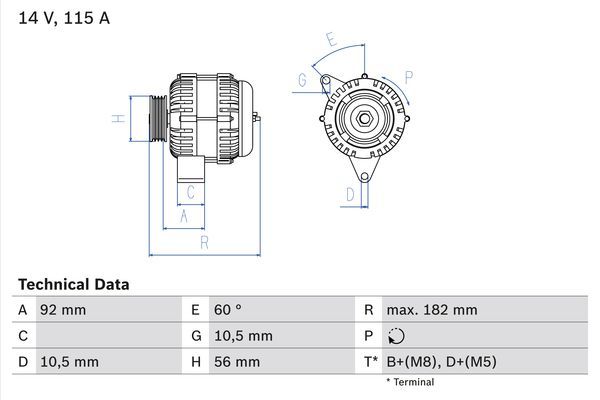 BOSCH Generator (0 986 041 120)