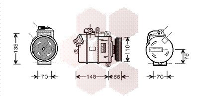 VAN WEZEL Kompressor, Klimaanlage (0300K275)