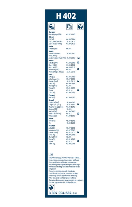 BOSCH Wischblatt (3 397 004 632)