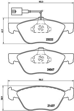 BREMBO Bremsbelagsatz, Scheibenbremse (P 23 112)