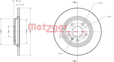 METZGER Bremsscheibe (6110125)