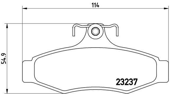 BREMBO Bremsbelagsatz, Scheibenbremse (P 15 005)