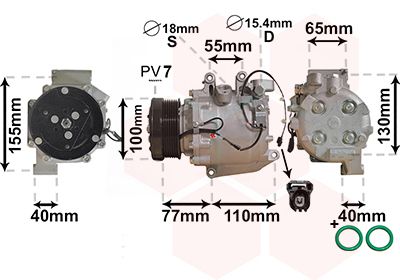 VAN WEZEL Kompressor, Klimaanlage (2500K208)