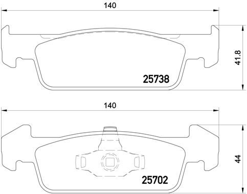 BREMBO Bremsbelagsatz, Scheibenbremse (P 68 060)