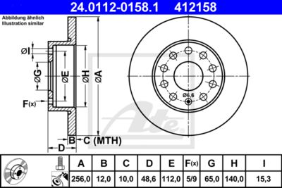 ATE Bremsscheibe (24.0112-0158.1)