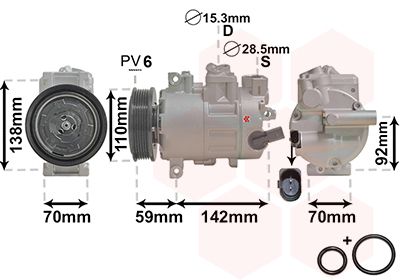 VAN WEZEL Kompressor, Klimaanlage (0300K270)