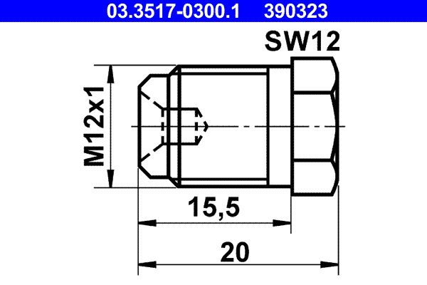 ATE Verschlussschraube, Hauptbremszylinder (03.3517-0300.1)