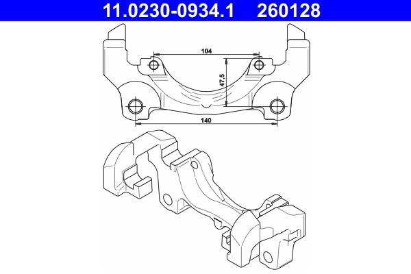 ATE Halter, Bremssattel (11.0230-0934.1)