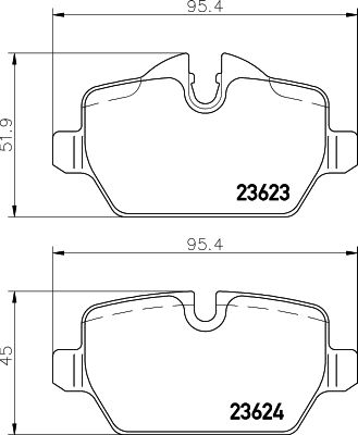 HELLA Bremsbelagsatz, Scheibenbremse (8DB 355 011-271)