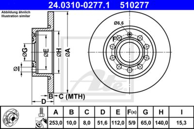 ATE Bremsscheibe (24.0310-0277.1)